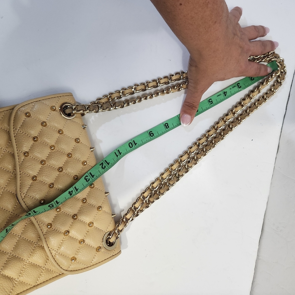 Rebbeca minkoff cream golden studded patch shoulder crossbody bag - Picture 4 of 16